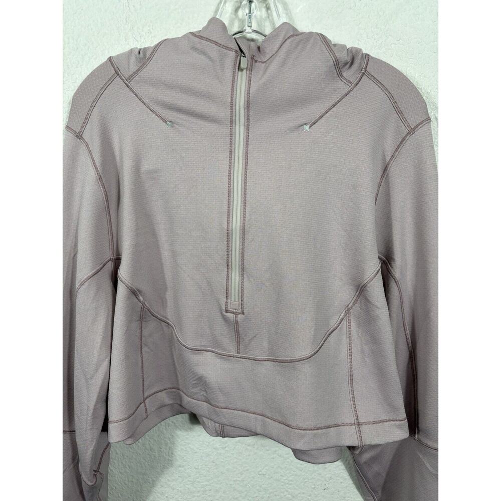 Lululemon Unleash Stength Crop Hoodie Womens Size L Light Purple Long Sleeve - Picture 2 of 9